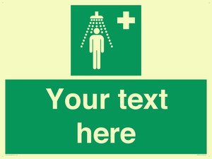 Custom Safety Shower Sign